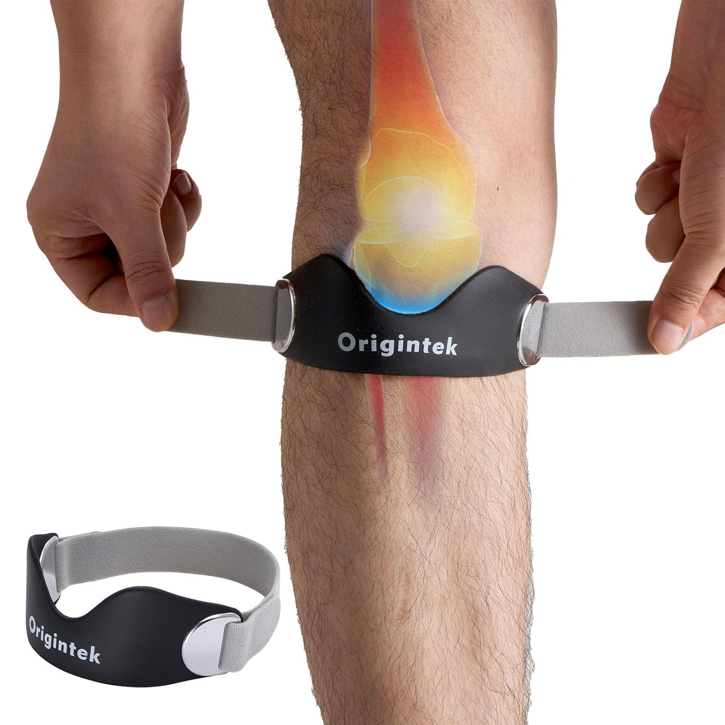 KneeSteel® Un par de bandas de Rodilla Antideslizante