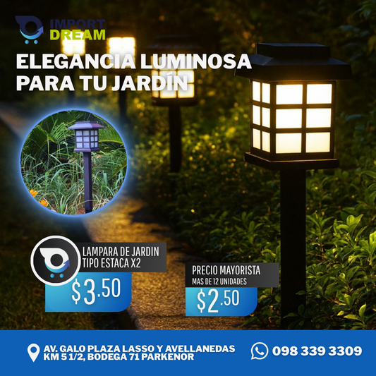 LAMPARAS DE  JARDIN TIPO ESTACA PACK POR 2 UDS 36.5x8.6cm