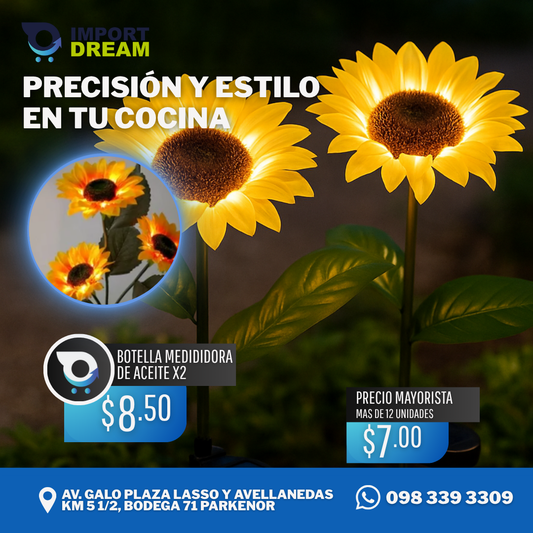 LAMPARAS SOLARES GIRASOL PACK X2