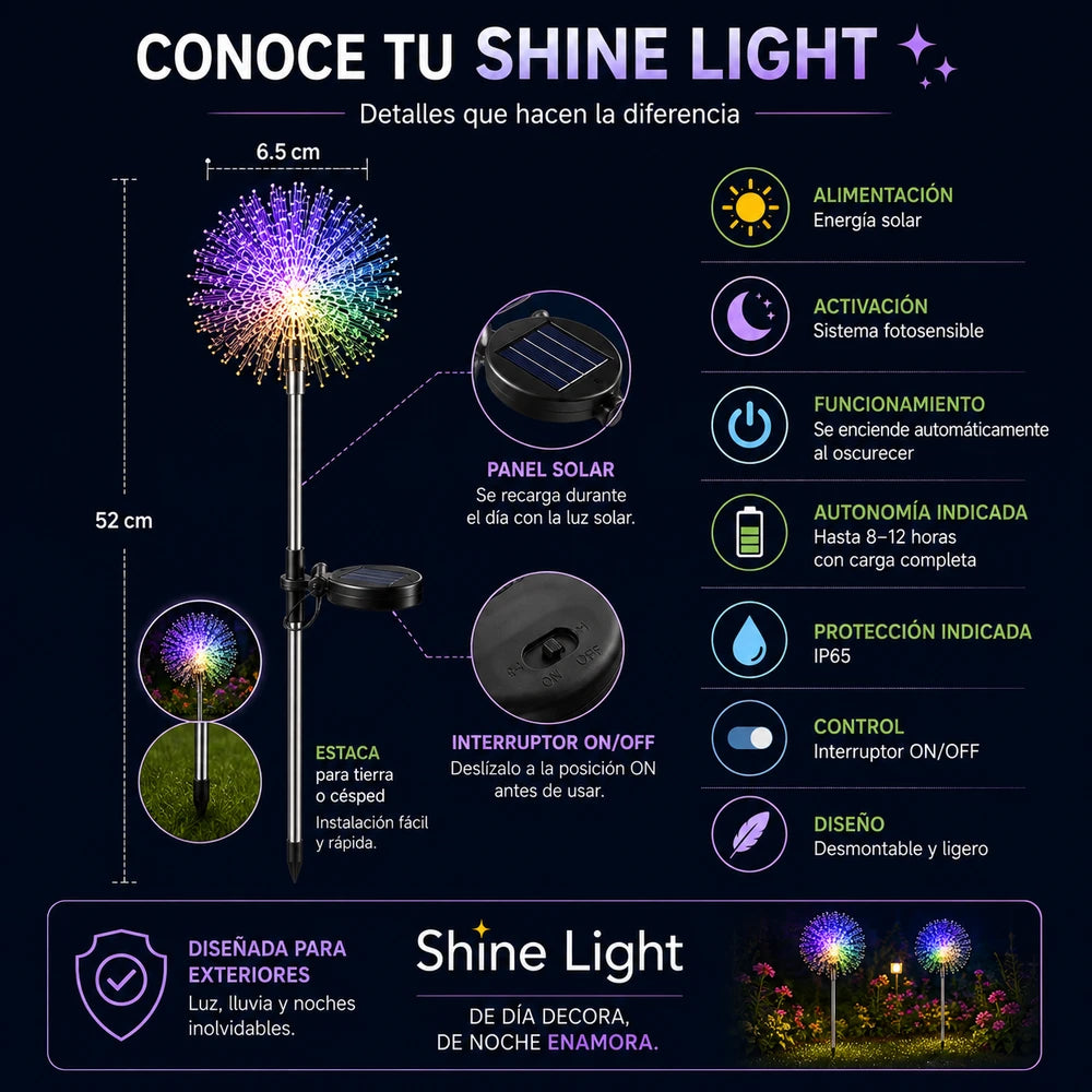 Lampara solar 2x1 Shine Light
