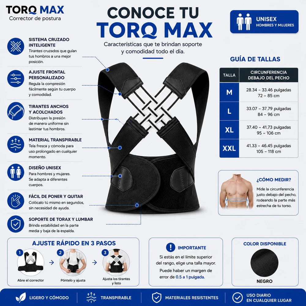 Corrector de Postura Ajustable