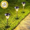 LUCES SOLARES PARA JARDÍN DE ACERO INOXIDABLE PACK X 5 UNIDADES