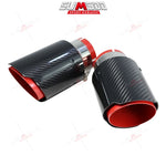 ESCAPE DE CARBONO ROJO PARA COCHE
