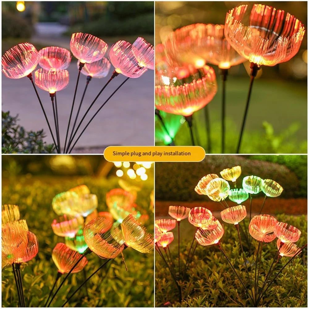 LAMPARAS SOLARES FLOR DIENTE DE LEON PACK X2