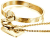 Juego Joyeria Pareja Corazon Candado