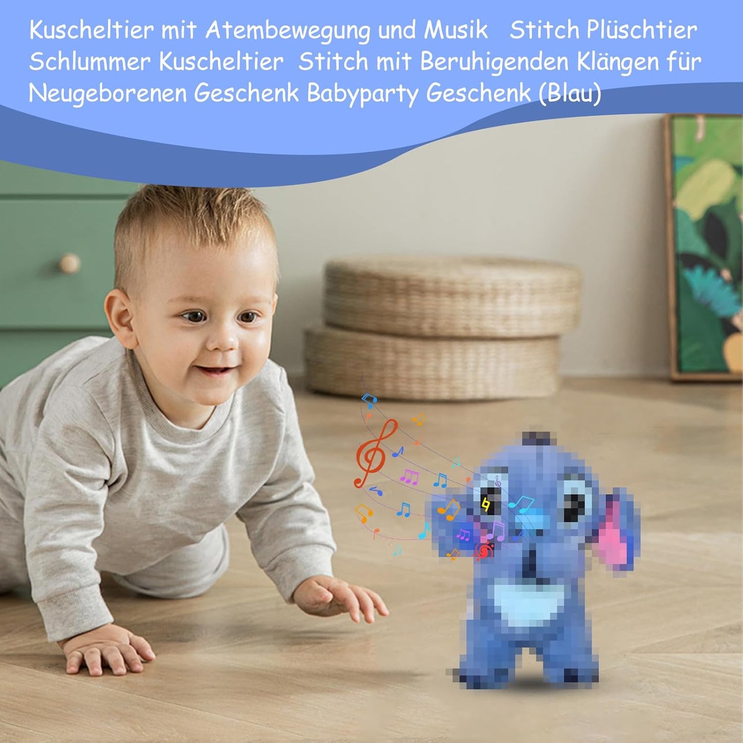 PELUCHE STITCH QUE RESPIRA - DALE TRANQUILIDAD Y DESCANSO A TUS NOCHES