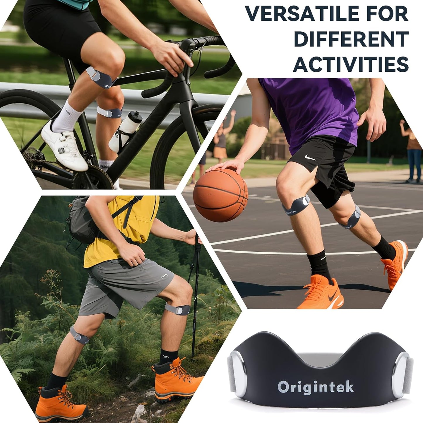 KneeSteel® Un par de bandas de Rodilla Antideslizante