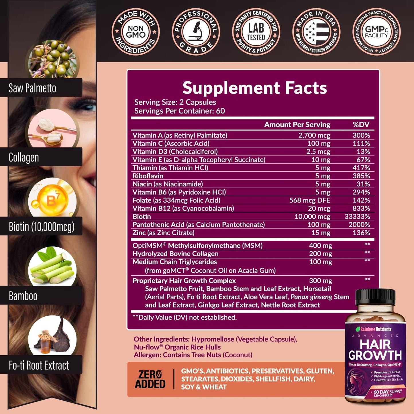 VITAMINAS PARA CRECIMIENTO DEL CABELLO