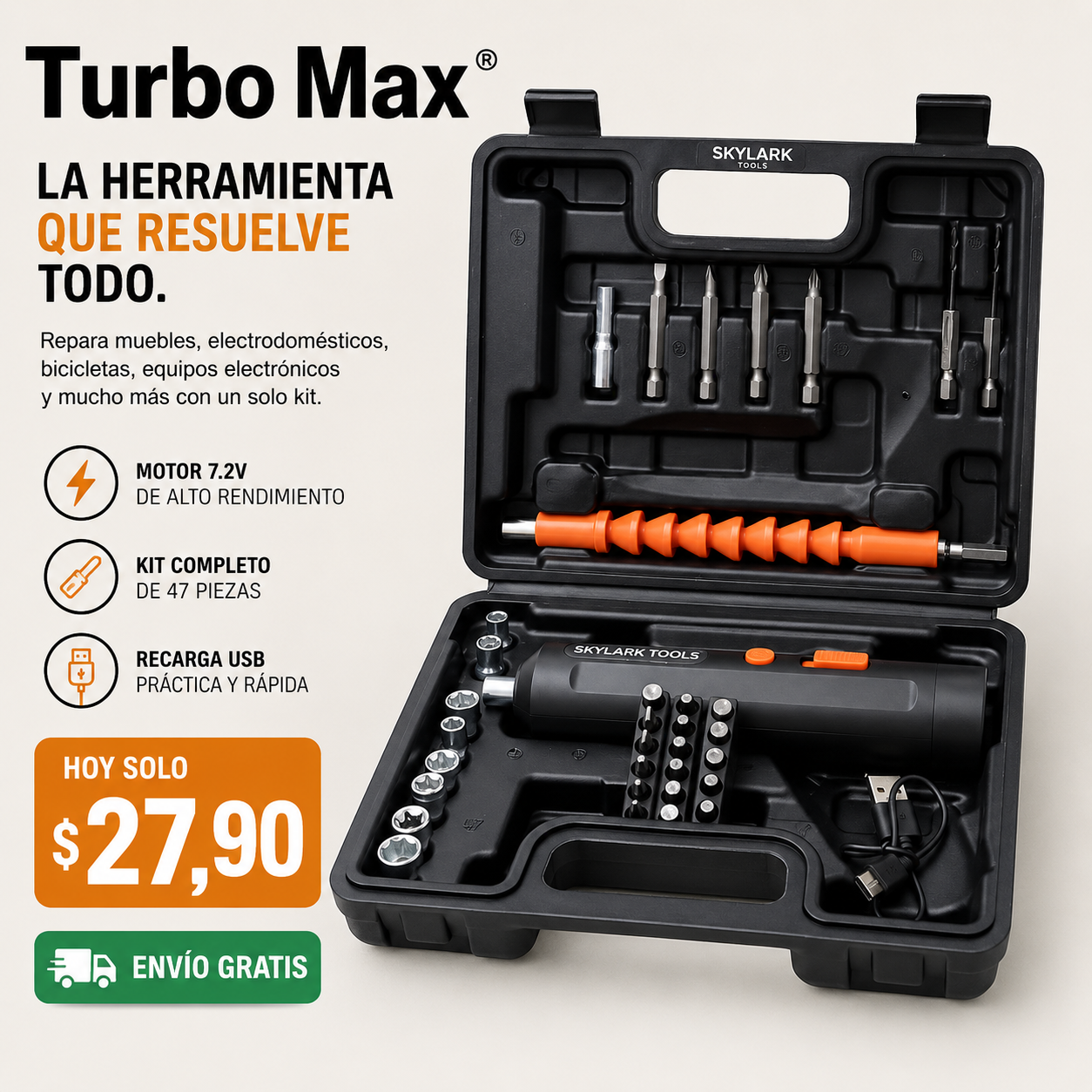 Turbo Max® con 47 piezas
