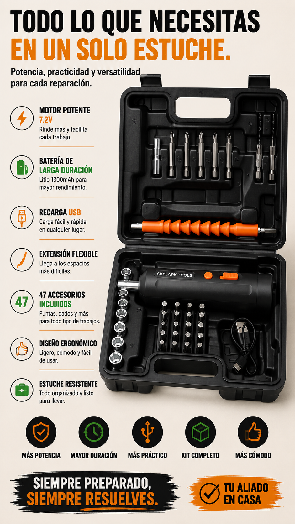 Turbo Max® con 47 piezas