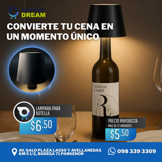 LAMPARA PARA BOTELLA BLACK