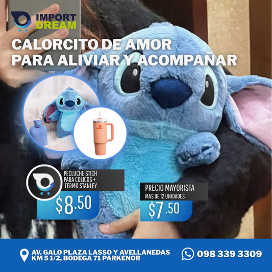 ALMOHADILLA DE STITCH + TERMO STANLEY GRATIS