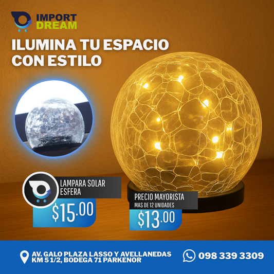 LAMPARA SOLAR ESFERA