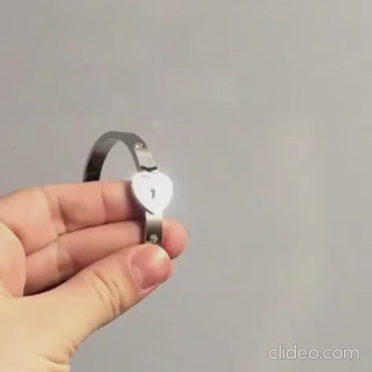 Set De Collar Y Pulsera Love Lock Key Para Pareja